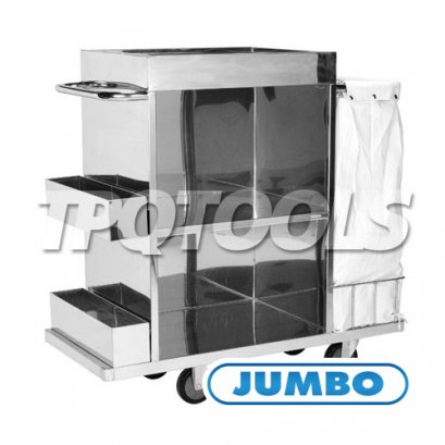 MT-01B2 รถเข็นแม่บ้านแบบสแตนเลส JUMBO