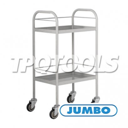 FD2-S403 รถเข็นถาดเหล็กสำนักงาน 2 ชั้น (มือจับ2ข้าง) ใช้งานได้อเนกประสงค์ JUMBO