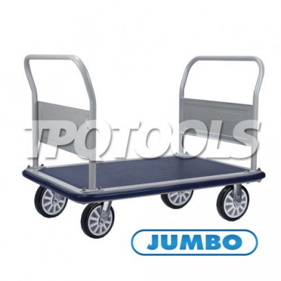 HG-512J รถเข็นพื้นเหล็กชั้นเดียวมือจับ 2 ด้าน(พับไม่ได้) รับน้ำหนัก 650 กก. JUMBO