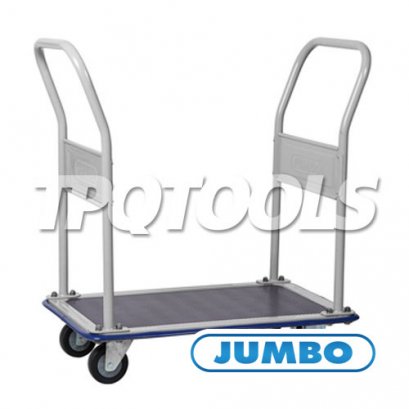 HL-112J รถเข็นพื้นเหล็กชั้นเดียว มือจับ 2 ข้างพับไม่ได้ รับน้ำหนัก 220 กก. JUMBO