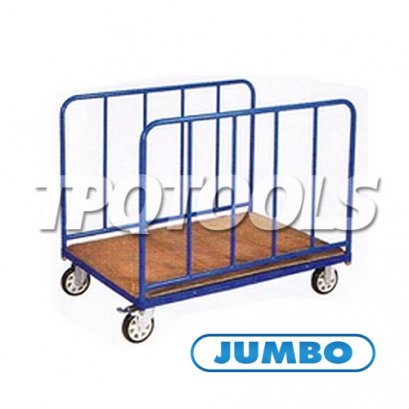 HTL-1208WR รถเข็นวัสดุทรงยาวและเป็นแผ่น แบบใช้ขนวัสดุแท่งหรือม้วน พื้นไม้ แผงข้างท่อ JUMBO