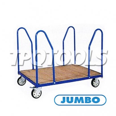 HTC-1208W รถเข็นวัสดุทรงยาวและเป็นแผ่น แบบใช้ขนวัสดุแท่งหรือม้วน พื้นไม้ ท่อสี่มุม JUMBO