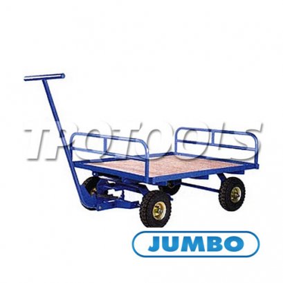 MT-1508BN รถลากจูงแบบพกพารุ่น L1790xW865xH1150 มม. มีแผงกั้นหน้าหลัง รับน้ำหนักสูงสุด 800 กก. JUMBO