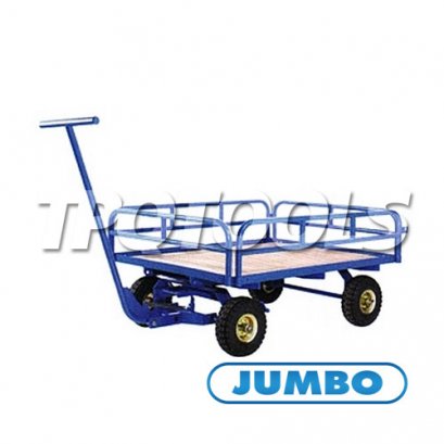 MT-1508FN รถลากจูงด้วยมือขนาด L1790xW865xH1150 มม. มีแผงกั้น 3 ด้าน รับน้ำหนักสูงสุด 800 กก. JUMBO