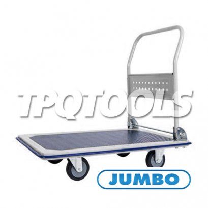 HL-110JT รถเข็นพื้นเหล็กชั้นเดียวแบบติดแผงแขวนถือข้างเดียวพับได้  รับน้ำหนัก 220 กก. JUMBO