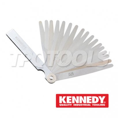 KEN-518-0650K ฟิลเลอร์เกจ 18 ใบชุด (นิ้ว) 0.0015&quot;-0.025&quot; KENNEDY IMPERIAL FEELER GAUGE SET