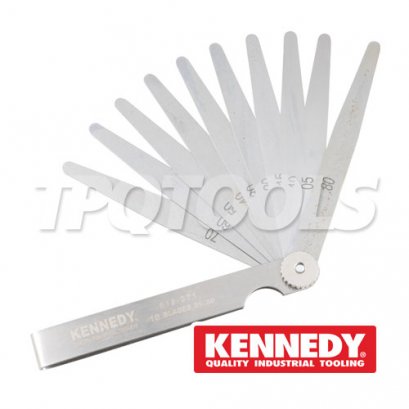KEN-518-0710K ฟิลเลอร์เกจ 10 ใบชุด ขนาด 0.05-0.80 มม. KENNEDY METRIC FEELER GAUGE