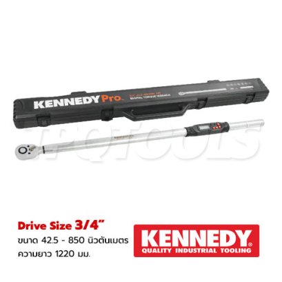 KEN-557-6938N ประแจปอนด์ดิจิตอล SQ.3/4" ขนาด 42.5-850 NM. ความยาวทั้งตัว 1220 มม. DIGITAL TORQUE WRENCHES + CERTIFICATED "KENNEDY"