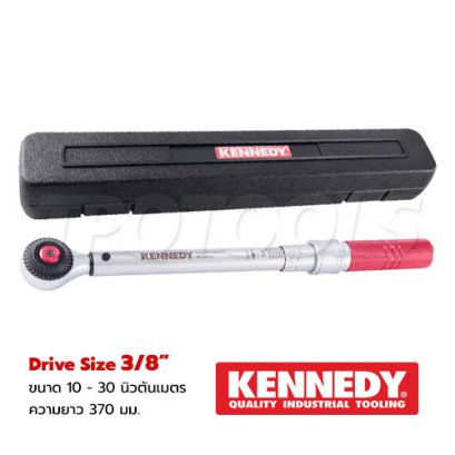 KEN-557-9756X ประแจปอนด์ SQ.3/8" ขนาด 10-60 NM. ความยาวทั้งตัว 370 มม. + CERTIFICATED "KENNEDY"