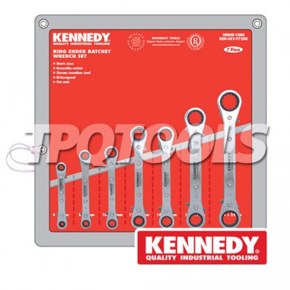 ชุดประแจแหวนฟรี คอตรง KEN-582-9730K