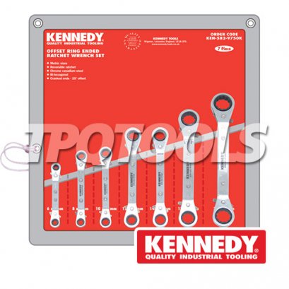 ชุดประแจแหวนฟรี ออฟเซ็ต KEN-582-9750K