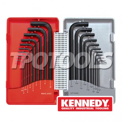 KEN-602-2800K ประแจหกเหลี่ยมหัวบอลยาว มิล/นิ้ว  20 ตัวชุด