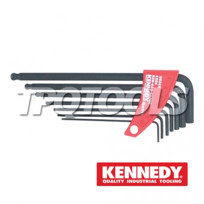 KEN-602-4570K ชุดประแจหกเหลี่ยมหัวบอลยาว 7 ตัว (1.5 - 6 มม.) KENNEDY