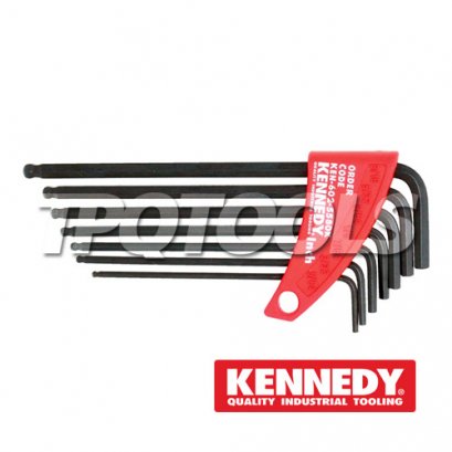 KEN-602-5580K ชุดประแจหกเหลี่ยมหัวบอลยาว 7 ตัว (5/64 - 3/16 นิ้ว) KENNEDY