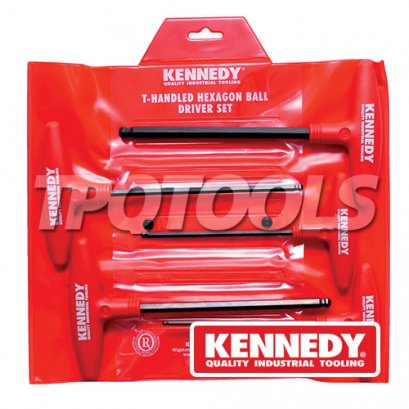 KEN-602-7650K ชุดประแจหกเหลี่ยม หัวบอล ด้ามตัวที 5 ตัว (4 - 10 มม.) KENNEDY