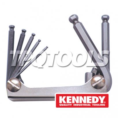 KEN-602-8070K ชุดประแจหกเหลี่ยม หัวบอล 7 ตัว (2.5 - 10 มม.) KENNEDY