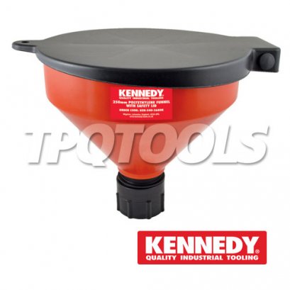 กรวยพลาสติก 253mm POLYETHYLENE FUNNEL C/W SAFETY LID