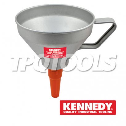 กรวยสเตนเลส METAL FUNNEL + PLASTIC SPOUT C/W FILTER