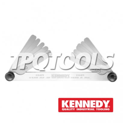 KEN-518-0790K ฟิลเลอร์เกจ (มิล/นิ้ว) ขนาด 0.05-0.5 มม./ 0.0015&quot;-0.025&quot; KENNEDY METRIC / INCH FEELER GAUGE SET