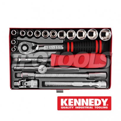 KEN-582-8800K บล็อกชุด 19 ตัวชุด SQ.DR.1/4&quot;