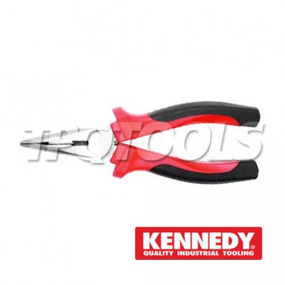 KEN-558-4840K คีมปากแหลม ปากงอ ด้ามหนา รุ่นงานหนัก 8 นิ้ว / 200 มม. KENNEDY BENT SNIPE NOSE PRO-TORQ PLIERS