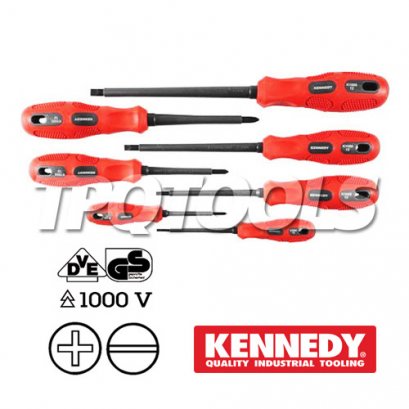 KEN-572-8000K ไขควงชุดด้ามหุ้มฉนวนไฟฟ้า 7 ตัวชุด VDE1000V