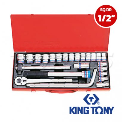 4524MR บล็อกชุด SQ.DR.1/2&quot; 10-32 มม. (24 ตัวชุด) 6 เหลี่ยม