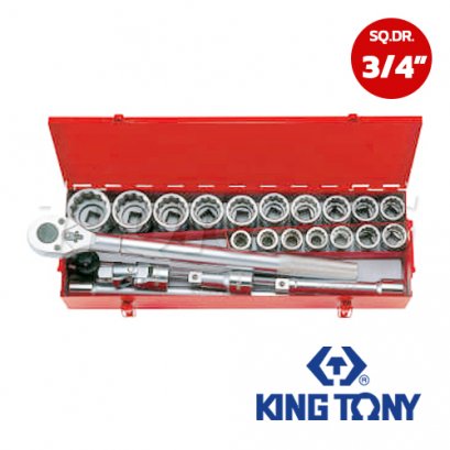 6323MR บล็อกชุด SQ.DR.3/4&quot; ขนาด 21-50 มม. (23 ตัวชุด) 6 เหลี่ยม