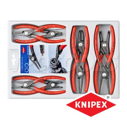 KNIPEX 002004SB ชุดคีมถ่างแหวน-หุบแหวน 8 ตัวชุด (48,49) ในถาดพลาสติก KNIPEX คะนิเพค คีมช่างมืออาชีพอันดับ 1 MADE IN GERMANY
