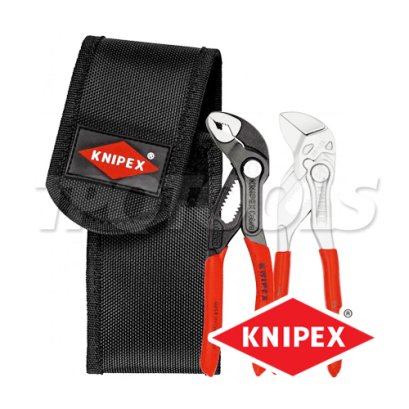 KNIPEX 002072V04 ชุดคีมคอม้า คีมปั๊มน้ำ มินิ 2 ตัวชุด พร้อมกระเป๋าใส่คีม KNIPEX คะนิเพค คีมช่างมืออาชีพอันดับ 1 MADE IN GERMANY