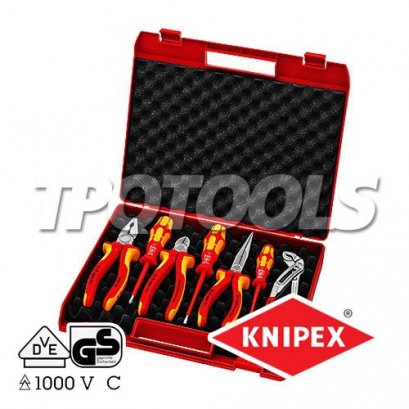 KNIPEX 002115 คีม/ไขควงชุด 7 ตัวชุด VDE1000V KNIPEX คะนิเพค คีมช่างมืออาชีพอันดับ 1 MADE IN GERMANY