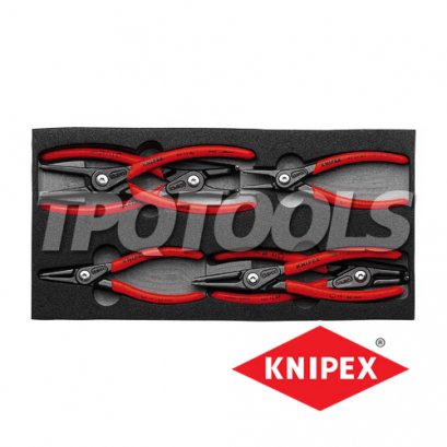 KNIPEX 002001V02 ชุดคีมหุบ-ถ่างแหวน 6 ตัวชุด ในถาดโฟม KNIPEX คะนิเพค คีมช่างมืออาชีพอันดับ 1 MADE IN GERMANY