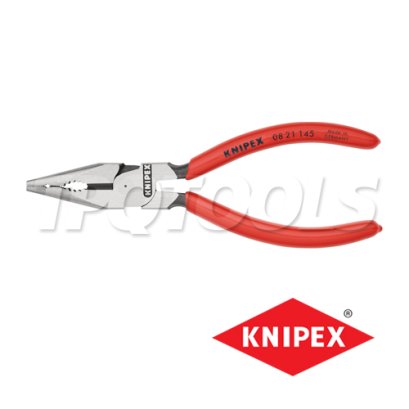 KNIPEX 0821145 คีมปากจิ้งจกรุ่นปากบาง ขนาด 6 นิ้ว / NEEDLE -NOSE COMBINATION PLIERS KNIPEX คะนิเพค คีมช่างมืออาชีพอันดับ 1 MADE IN GERMANY
