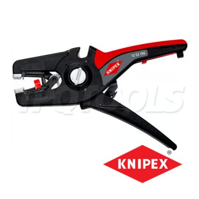 KNIPEX 1252195 คีมปอกสายไฟอัตโนมัติแบบกลม ขนาดสายไฟปอกได้ 0.08-16 SQMM / AWG 28-5 ความยาวด้าม 8 นิ้ว / 195 มม. KNIPEX คะนิเพค คีมช่างมืออาชีพอันดับ 1 MADE IN GERMANY