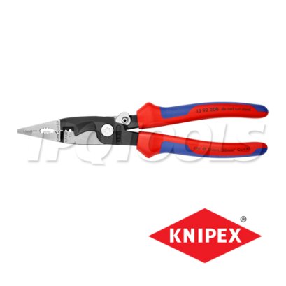 KNIPEX 1392200 คีมช่างปากรวม / คีมสำหรับติดตั้งงานไฟฟ้า 8 นิ้ว (200 มม.) ด้ามยาง TWOTONE / ELECTRICAL INSTALLATION PLIERS KNIPEX คะนิเพค คีมช่างมืออาชีพอันดับ 1 MADE IN GERMANY