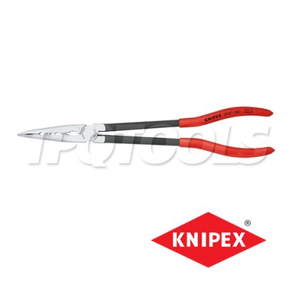 KNIPEX 2881280 คีมปากแหลมคอยาวปากงอ สำหรับงานจับ/งานติดตั้ง ความยาวทั้งตัว 280 มม. KNIPEX คะนิเพค คีมช่างมืออาชีพอันดับ 1 MADE IN GERMANY