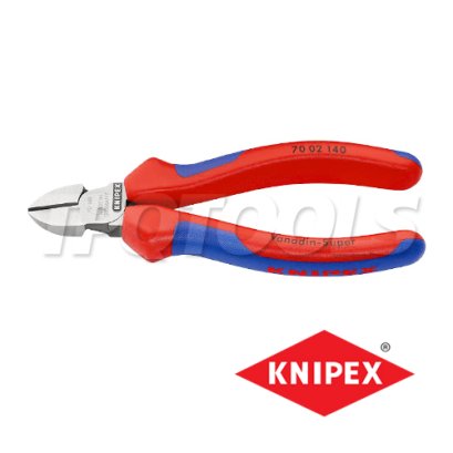 KNIPEX 7002140 คีมตัดปากเฉียง ขนาด 140 มม. / 5 นิ้ว ด้ามหนา TWOTONE KNIPEX คะนิเพค คีมช่างมืออาชีพอันดับ 1 MADE IN GERMANY
