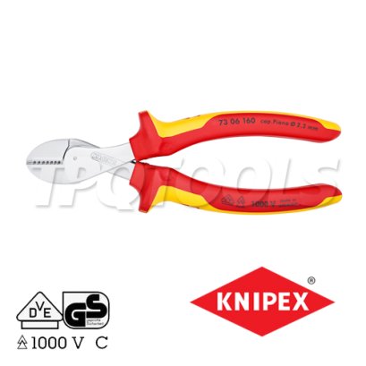 KNIPEX 7306160 คีมตัดปากเฉียงทแยงมุมแบบผ่อนแรง/แรงงัดสูง ขนาด 160 มม. (6นิ้ว) ด้าม TWOTONE KNIPEX คะนิเพค คีมช่างมืออาชีพอันดับ 1 MADE IN GERMANY