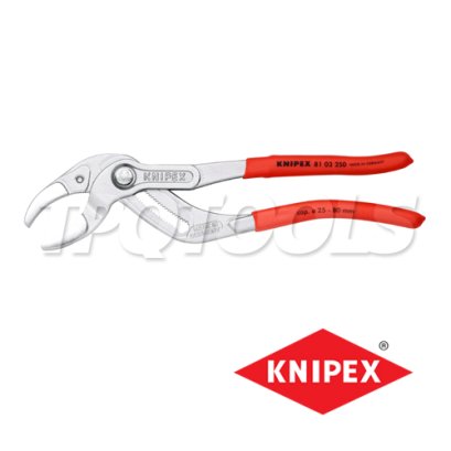 KNIPEX 8103250 คีมเชื่อม/คีมสำหรับต่อท่อฟิตติ้ง งานท่อต่างๆ รุ่นงานหนัก เส้นผ่านศูนย์กลาง 25-80 มม. ความยาวคีม 10 นิ้ว ชุบโครมวานาเดี่ยม ด้ามพลาสติกกันลื่น KNIPEX คะนิเพค คีมช่างมืออาชีพอันดับ 1 MADE IN GERMANY