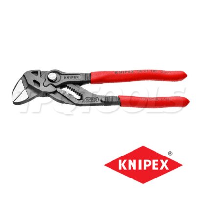 KNIPEX 8601180 คีมประแจขันน็อตในตัวเดียว / คีมคอเลื่อน 7 นิ้ว / 180 มม. เหล็กรมดำ ด้ามบางพลาสติกกันลื่น KNIPEX คะนิเพค คีมช่างมืออาชีพอันดับ 1 MADE IN GERMANY