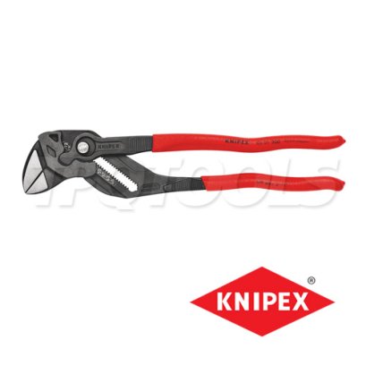 KNIPEX 8601300 คีมประแจขันน็อตในตัวเดียว / คีมคอเลื่อน 12 นิ้ว /  300 มม. เหล็กรมดำ ด้ามบางพลาสติกกันลื่น KNIPEX คะนิเพค คีมช่างมืออาชีพอันดับ 1 MADE IN GERMANY