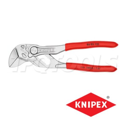 KNIPEX 8603125 คีมประแจขันน็อตในตัวเดียว / คีมคอเลื่อน 5 นิ้ว / 125 มม. โครวานาเดียม ด้ามบางพลาสติก KNIPEX คะนิเพค คีมช่างมืออาชีพอันดับ 1 MADE IN GERMANY