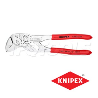 KNIPEX 8603150 คีมประแจขันน็อตในตัวเดียว / คีมคอเลื่อน 6 นิ้ว / 150 มม. โครวานาเดียม ด้ามบางพลาสติก KNIPEX คะนิเพค คีมช่างมืออาชีพอันดับ 1 MADE IN GERMANY