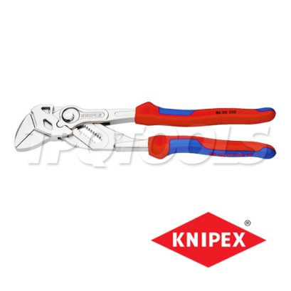 KNIPEX 8605250 คีมประแจขันน็อตในตัวเดียว / คีมคอเลื่อน 10 นิ้ว โครวานาเดียม ด้ามหนา TWOTONE KNIPEX คะนิเพค คีมช่างมืออาชีพอันดับ 1 MADE IN GERMANY