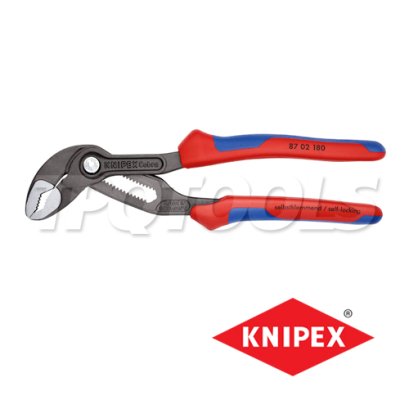KNIPEX 8702180 คีมปั๊มน้ำไฮเทค/คีมถอดปั๊มน้ำอเนกประสงค์ จับท่อ 1.1/2 นิ้ว มม. ขนาด 7 นิ้ว ด้ามหนา TWOTONE KNIPEX คะนิเพค คีมช่างมืออาชีพอันดับ 1 MADE IN GERMANY