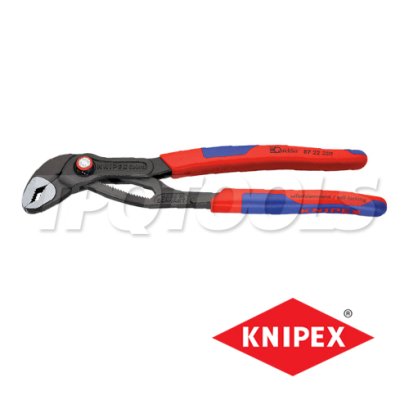 KNIPEX 8722250 คีมปั๊มน้ำ/คีมถอดปั๊มน้ำ COBRA QUICKSET จับท่อสูงสุด 50 มม. / 2 นิ้ว ความยาว 10 นิ้ว /250 มม. ด้าม TWOTONE KNIPEX คะนิเพค คีมช่างมืออาชีพอันดับ 1 MADE IN GERMANY