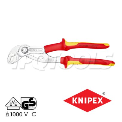 KNIPEX 8726250 คีมปั๊มน้ำไฮเทค/คีมถอดปั๊มน้ำอเนกประสงค์ จับท่อ 2 นิ้ว ขนาด 10 นิ้ว ด้ามฉนวนกันไฟฟ้า VDE1000 KNIPEX คะนิเพค คีมช่างมืออาชีพอันดับ 1 MADE IN GERMANY