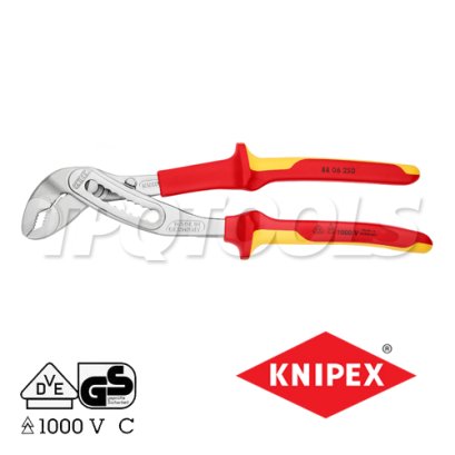 KNIPEX 8806250 คีมปั๊มน้ำ ALKIGATOR รุ่นด้ามฉนวนกันไฟฟ้า VDE1000 KNIPEX คะนิเพค คีมช่างมืออาชีพอันดับ 1 MADE IN GERMANY