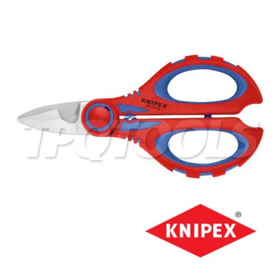 KNIPEX 950510 กรรไกรสำหรับช่างไฟฟ้า มีย้ำสลิปเข้าหลายสาย ขนาด 0.5-6 SQMM. ความยาว 160 มม. / 6 นิ้ว KNIPEX คะนิเพค คีมช่างมืออาชีพอันดับ 1 MADE IN GERMANY
