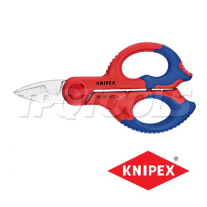 KNIPEX 9505155 กรรไกรสำหรับช่างไฟฟ้าอเนกประสงค์ ความยาว 155 มม. / 6 นิ้ว KNIPEX คะนิเพค คีมช่างมืออาชีพอันดับ 1 MADE IN GERMANY